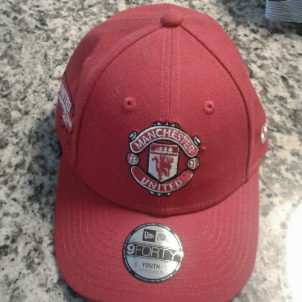 Youth Red Manchester Soccer Hat